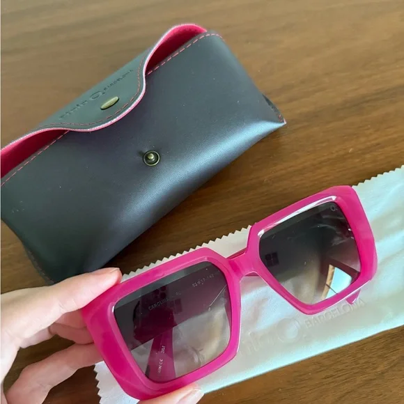 Pink Etnia Barcelona oversized square designer sunglasses - Picture 4 of 5
